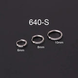 316L Surgical Steel Conch Earrings Hinged Hoop Zircon Ear Clip