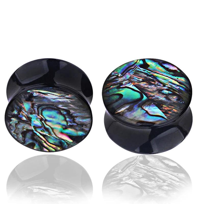 Abalone Shell Acrylic Ear Plugs Gauges Earrings Expander Piercing