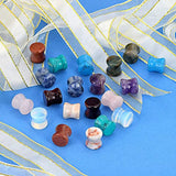2Pcs Natural Stone Ear Plugs Gauges Tunnel Expanders Stretcher