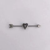 1PC Stainless Steel Industrial Piercing Arrow Cross 16G