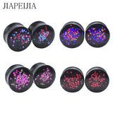 Twinkl Paillette Acrylic Double Flared Tunnels Ear Plug Gauges