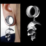 1Pc Half Skull Ear Tunnel Plugs and Gauges Flesh Piercing Expander