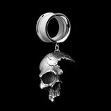 1Pc Half Skull Ear Tunnel Plugs and Gauges Flesh Piercing Expander
