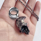1Pc Half Skull Ear Tunnel Plugs and Gauges Flesh Piercing Expander