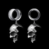 1Pc Half Skull Ear Tunnel Plugs and Gauges Flesh Piercing Expander