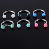 8-10mm Opal Nose Piercing Septum Ring Cheater Bead Nose Hoop Earring