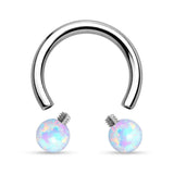8-10mm Opal Nose Piercing Septum Ring Cheater Bead Nose Hoop Earring