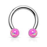 8-10mm Opal Nose Piercing Septum Ring Cheater Bead Nose Hoop Earring
