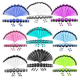 Acrylic Ear Gauge Taper and Plug Stretching Kit 14G-00G Body Piercing Jewelry