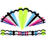 Acrylic Ear Gauge Taper and Plug Stretching Kit 14G-00G Body Piercing Jewelry