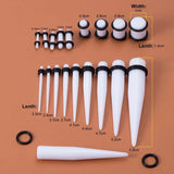 Acrylic Ear Gauge Taper and Plug Stretching Kit 14G-00G Body Piercing Jewelry