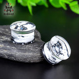 Yellow Snowflake Acrylic Ear Gauges Tunnels 2PCS