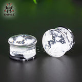 Yellow Snowflake Acrylic Ear Gauges Tunnels 2PCS