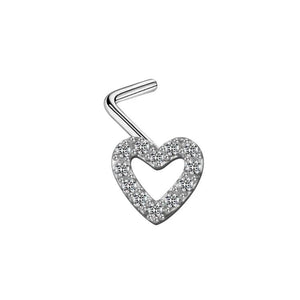 Stainless Steel Snake Nose Studs Nose Bone Piercing Stud 20g CZ Nose Rings