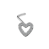 Stainless Steel Snake Nose Studs Nose Bone Piercing Stud 20g CZ Nose Rings