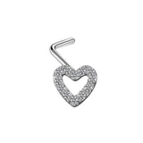 Stainless Steel Snake Nose Studs Nose Bone Piercing Stud 20g CZ Nose Rings