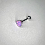 Titanium Steel Colorful Heart Tongue Nails Piercing Body Studs