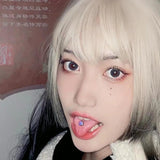 Titanium Steel Colorful Heart Tongue Nails Piercing Body Studs