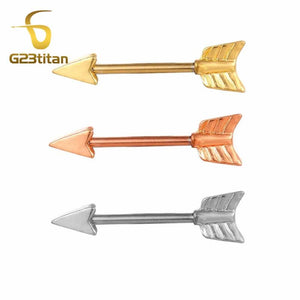 2pcs Arrow Nipple Rings Stainless Steel Body Jewelry