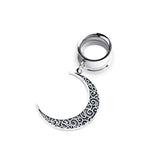 Moon Pendant Ear Tunnel Plugs Flesh Piercing Earring