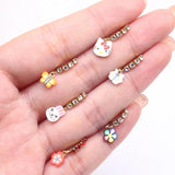 Butterfly Flower Plated Piercing Nose Ring