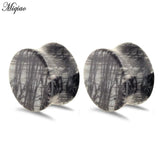 2pcs Natural Stone Horn Ear Expander 6mm-16mm