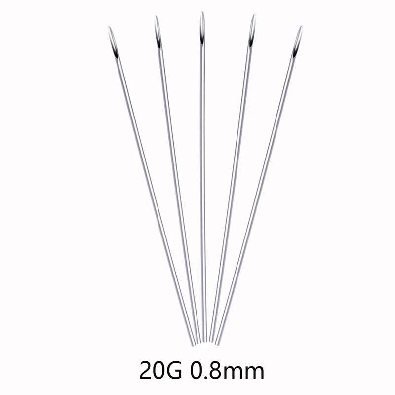 Disposable Sterile Piercing Needles Set Surgical Steel for Navel Nipple Ear Nose