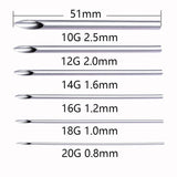 Disposable Sterile Piercing Needles Set Surgical Steel for Navel Nipple Ear Nose