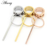 2pcs Circle Vert Bar Dangle Stl Ear Plugs Tunnels Expander Flesh Piercing Jewelr
