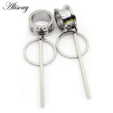 2pcs Circle Vert Bar Dangle Stl Ear Plugs Tunnels Expander Flesh Piercing Jewelr