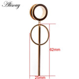2pcs Circle Vert Bar Dangle Stl Ear Plugs Tunnels Expander Flesh Piercing Jewelr