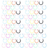 90Pcs Acrylic Horseshoe Circular Septum Nose Ring 16G Body Jewelry