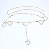 Stonefans Rhinestone Heart Waist Chain Belt Jewelry for Women