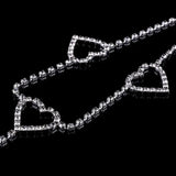 Stonefans Rhinestone Heart Waist Chain Belt Jewelry for Women