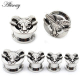 2PCS Sheep Head Ear Plugs Tunnels Expander Gauges Earrings