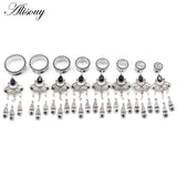 Vintage Stainless Steel Ear Tunnels Plugs 8-25mm