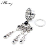 Vintage Stainless Steel Ear Tunnels Plugs 8-25mm