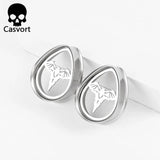 Stainless Steel Ear Gauges Plugs Bat Teardrop Double Flared Tunnels