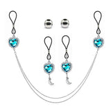 Love Pendant Nipple Ring Set Classic Stainless Steel Ladies Body Accessories