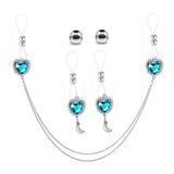 Love Pendant Nipple Ring Set Classic Stainless Steel Ladies Body Accessories