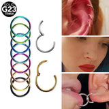 5 Pcs Titanium Nose Rings Stainless Steel Unisex Body Jewelry