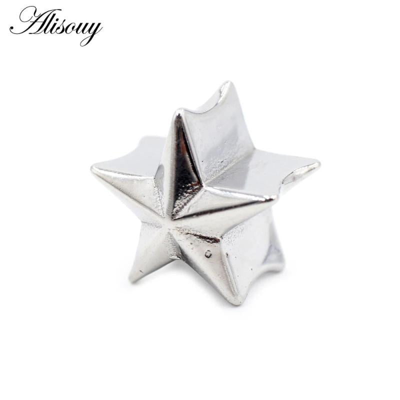 8-16mm Stainless Steel Star Ear Tunnels Gauges Earrings