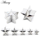 8-16mm Stainless Steel Star Ear Tunnels Gauges Earrings