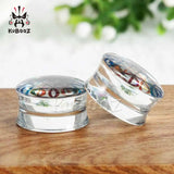 Colorful Texture Acylic Ear Plugs Piercing Tunnels Ear Expanders 2pcs