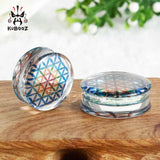 Colorful Texture Acylic Ear Plugs Piercing Tunnels Ear Expanders 2pcs