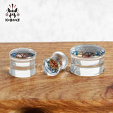 Colorful Texture Acylic Ear Plugs Piercing Tunnels Ear Expanders 2pcs