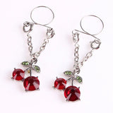 Red Crystal Nipple Ring Body Piercing Jewelry