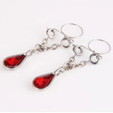 Red Crystal Nipple Ring Body Piercing Jewelry