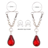 Red Crystal Nipple Ring Body Piercing Jewelry
