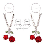 Red Crystal Nipple Ring Body Piercing Jewelry